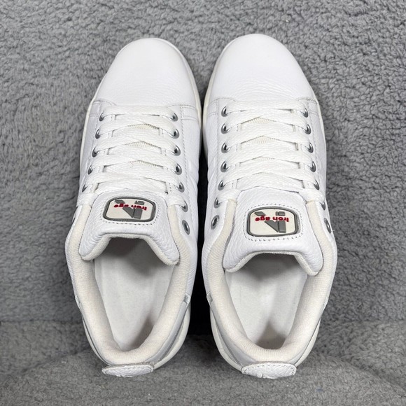 Iron Age Work Safety Shoes Sneakers Mens Size 7 Wide White Leather Steel Toe - Picture 5 of 9